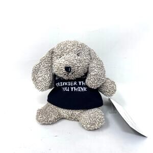 Russ Home Buddies Puppy Dog Plush Beige Mini 5" Beanie Sensory Toy NWT